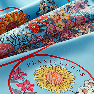 エルメス カレ90 PLANIFLEURS プラニフルール スカーフ シルク